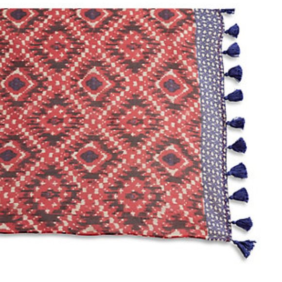 Lucky Brand Diamond Ikat Square Scarf NWT